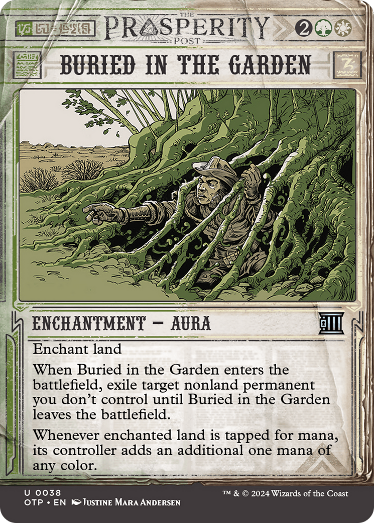 Buried in the Garden (OTP-038) - Breaking News: (Showcase) (Borderless) Foil [Uncommon]