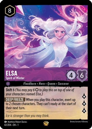 Elsa - Spirit of Winter (42/204) - The First Chapter Cold Foil [Legendary]