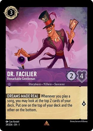 Dr. Facilier - Remarkable Gentleman (39/204) - The First Chapter  [Rare]