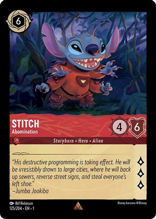 Stitch - Abomination (125/204) - The First Chapter Cold Foil [Rare]