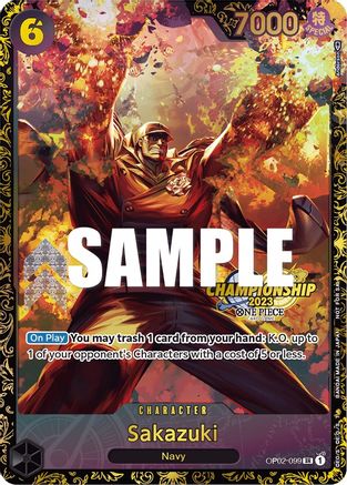 Sakazuki (Championship 2023) (OP02-099) - One Piece Promotion Cards Foil [Promo]