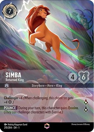 Simba - Returned King (Enchanted) (215/204) - The First Chapter Holofoil [Enchanted]