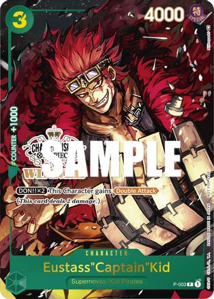 Eustass"Captain"Kid (Store Championship Vol. 2 Winner) (P-003) - One Piece Promotion Cards Foil [Promo]