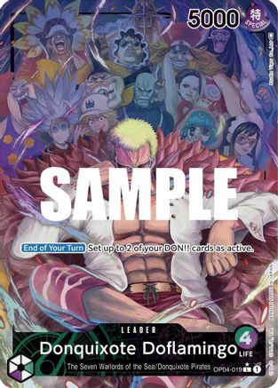 Donquixote Doflamingo (019) (Alternate Art) (OP04-019) - Kingdoms of Intrigue Foil [Leader]