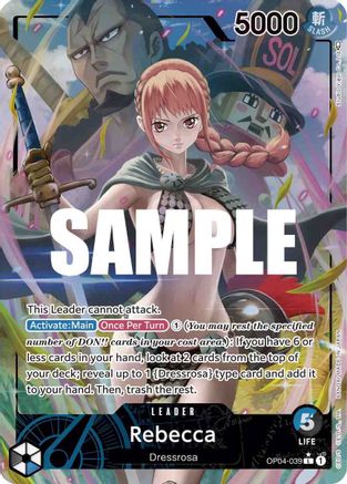 Rebecca (039) (Alternate Art) (OP04-039) - Kingdoms of Intrigue Foil [Leader]