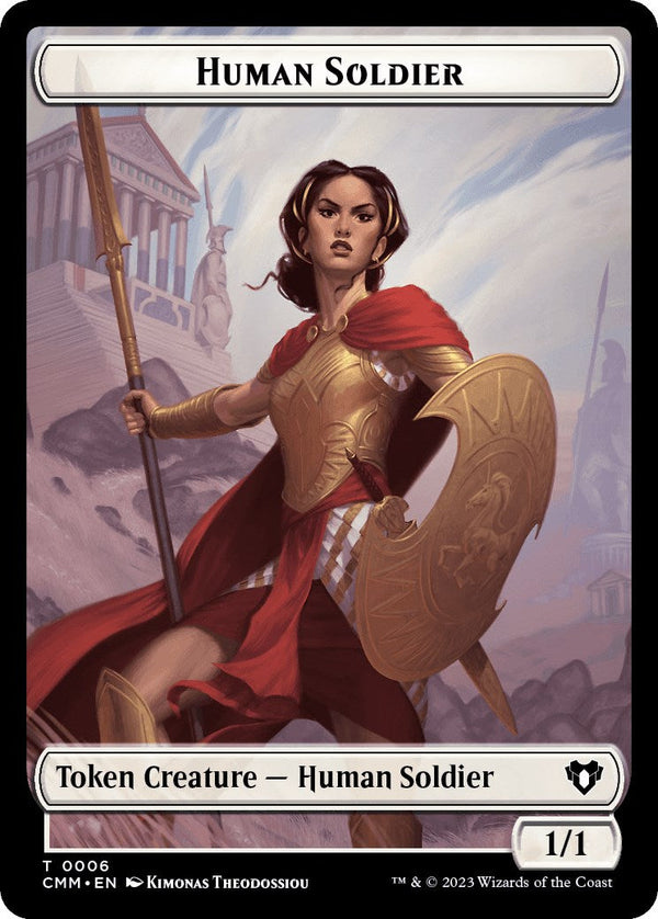 Human Soldier // Phyrexian Myr Double-Sided Token [Commander Masters Tokens]