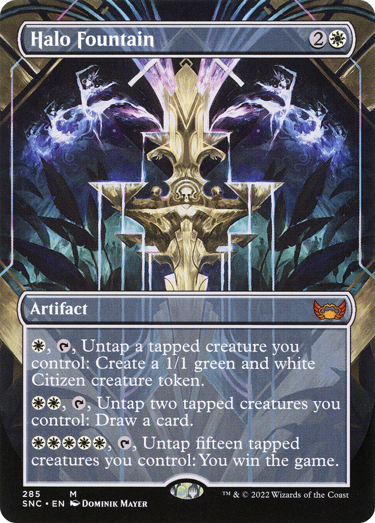 Halo Fountain (SNC-285) - Streets of New Capenna (Borderless) Foil [Mythic]