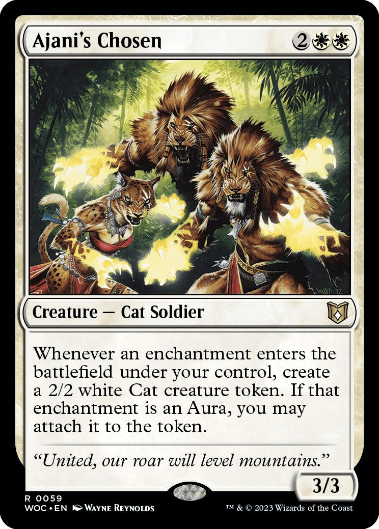 Ajani's Chosen (WOC-059) - Wilds of Eldraine Commander [Rare]