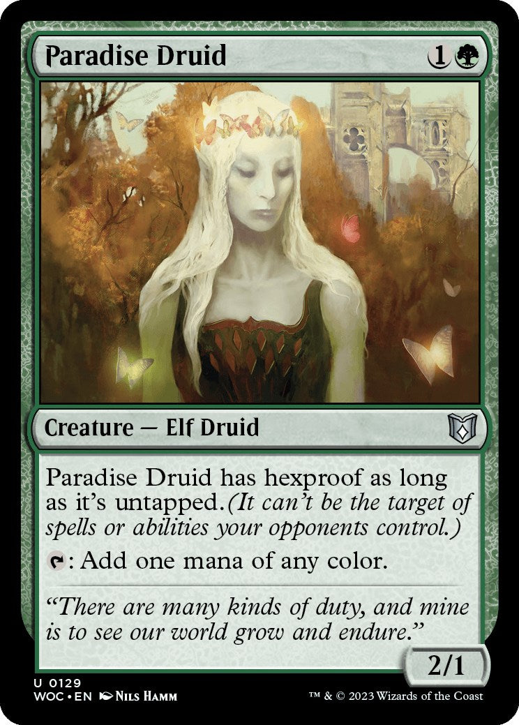 Paradise Druid (WOC-129) - Wilds of Eldraine Commander [Uncommon]