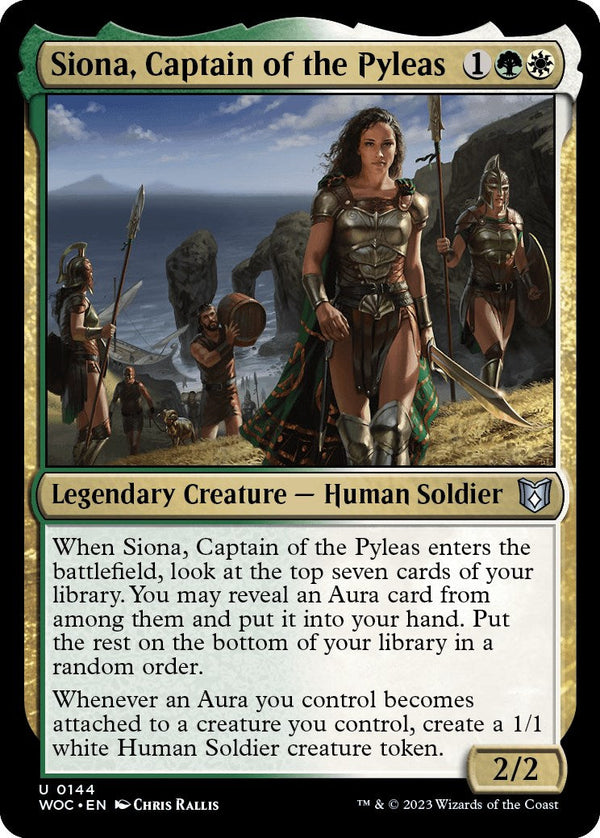 Siona, Captain of the Pyleas (WOC-144) - Wilds of Eldraine Commander [Uncommon]