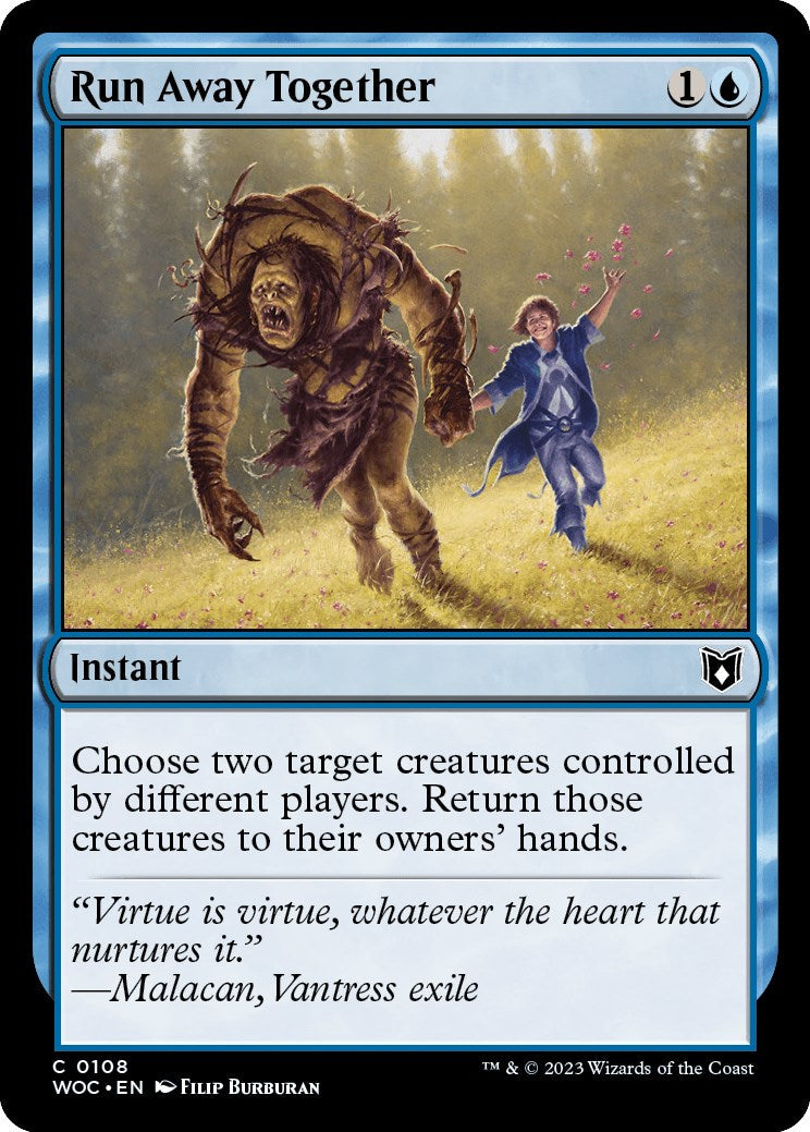 Run Away Together (WOC-108) - Wilds of Eldraine Commander [Common]