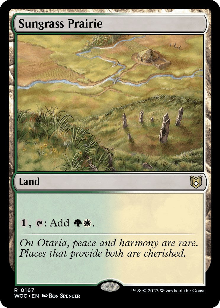 Sungrass Prairie (WOC-167) - Wilds of Eldraine Commander [Rare]