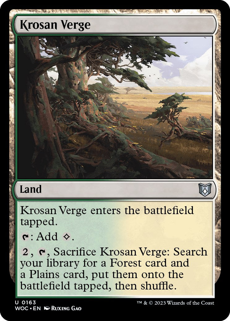 Krosan Verge (WOC-163) - Wilds of Eldraine Commander [Uncommon]