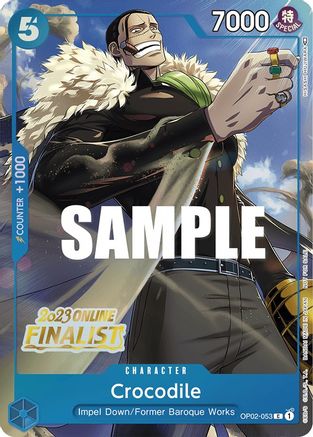 Crocodile (Online Regional 2023) [Finalist] (OP02-053) - One Piece Promotion Cards Foil [Promo]