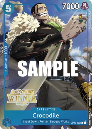 Crocodile (Online Regional 2023) [Winner] (OP02-053) - One Piece Promotion Cards  [Promo]