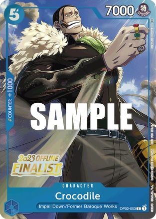 Crocodile (Offline Regional 2023) [Finalist] (OP02-053) - One Piece Promotion Cards Foil [Promo]