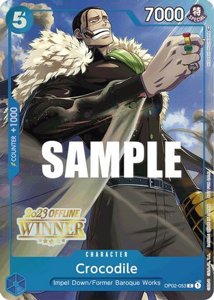 Crocodile (Offline Regional 2023) [Winner] (OP02-053) - One Piece Promotion Cards  [Promo]