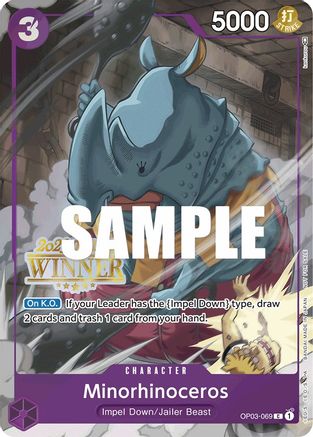 Minorhinoceros (Offline Regional 2023) [Winner] (OP03-069) - One Piece Promotion Cards  [Promo]
