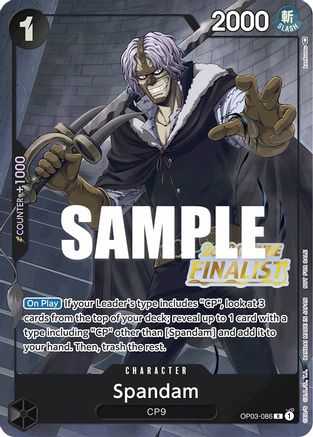 Spandam (Offline Regional 2023) [Finalist] (OP03-086) - One Piece Promotion Cards Foil [Promo]