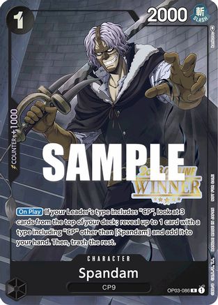 Spandam (Offline Regional 2023) [Winner] (OP03-086) - One Piece Promotion Cards  [Promo]