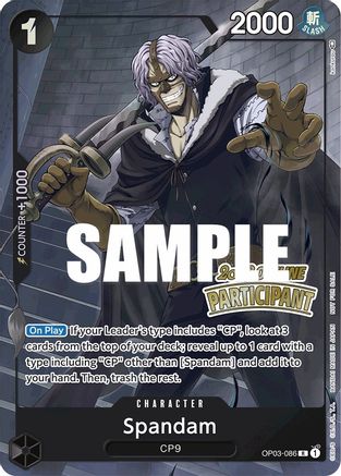 Spandam (Offline Regional 2023) [Participant] (OP03-086) - One Piece Promotion Cards Foil [Promo]