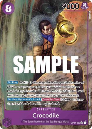Crocodile (060) (Alternate Art) (OP04-060) - Kingdoms of Intrigue Foil [Super Rare]