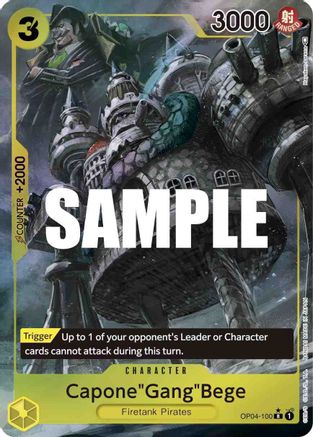 Capone"Gang"Bege (Alternate Art) (OP04-100) - Kingdoms of Intrigue Foil [Rare]