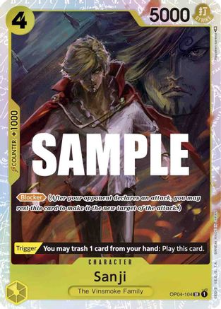 Sanji (104) (OP04-104) - Kingdoms of Intrigue Foil [Super Rare]