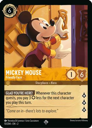 Mickey Mouse - Friendly Face (13/204) - Rise of the Floodborn  [Super Rare]