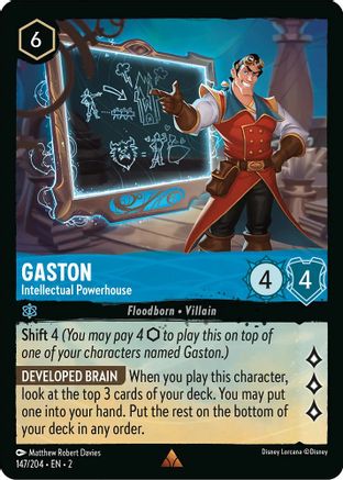 Gaston - Intellectual Powerhouse (147/204) - Rise of the Floodborn  [Rare]