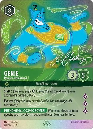 Genie - Powers Unleashed (Alternate Art) (20) - Disney100 Promos Holofoil [Promo]