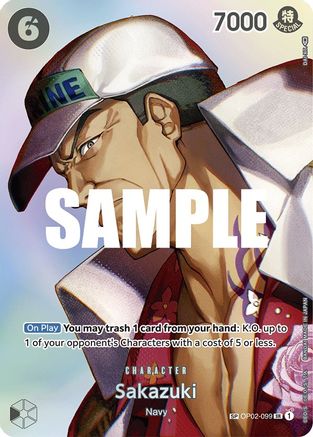 Sakazuki (SP) (OP02-099) - Kingdoms of Intrigue Foil [Super Rare]