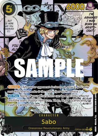 Sabo (Alternate Art) (Manga) (OP04-083) - Kingdoms of Intrigue Foil [Super Rare]
