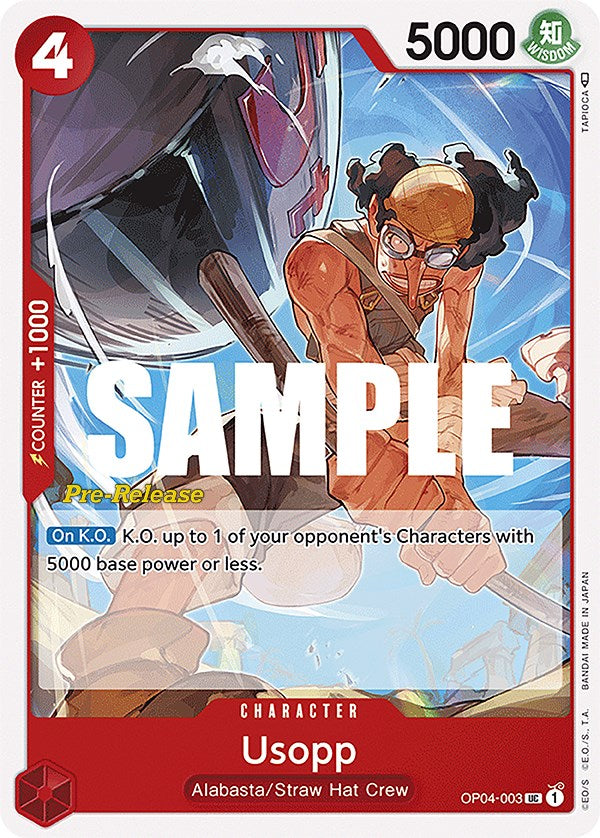 Usopp (OP04-003) - Kingdoms of Intrigue Pre-Release Cards  [Uncommon]