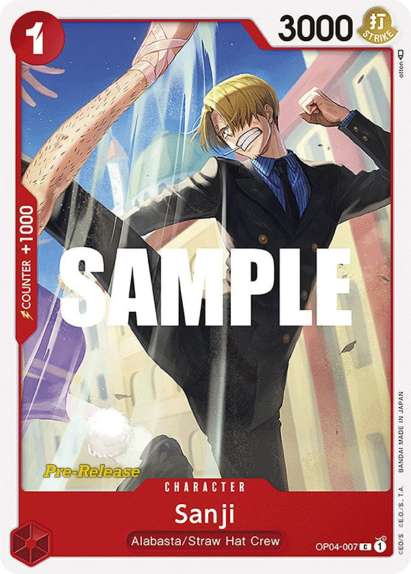 Sanji (007) (OP04-007) - Kingdoms of Intrigue Pre-Release Cards  [Common]