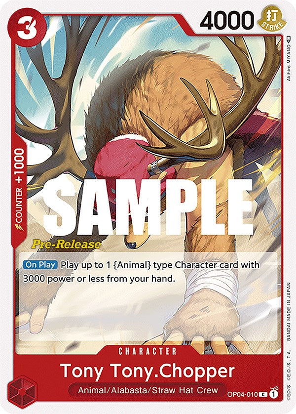 Tony Tony.Chopper (OP04-010) - Kingdoms of Intrigue Pre-Release Cards  [Common]