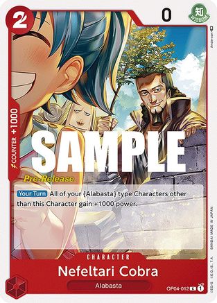 Nefeltari Cobra (OP04-012) - Kingdoms of Intrigue Pre-Release Cards  [Common]