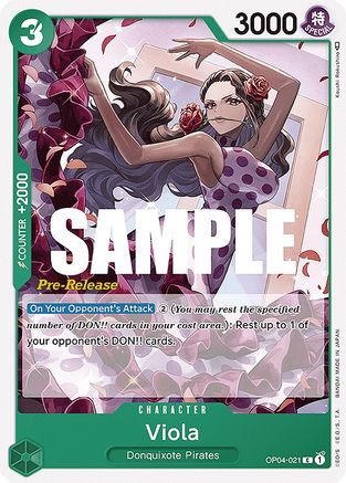 Viola (OP04-021) - Kingdoms of Intrigue Pre-Release Cards  [Common]