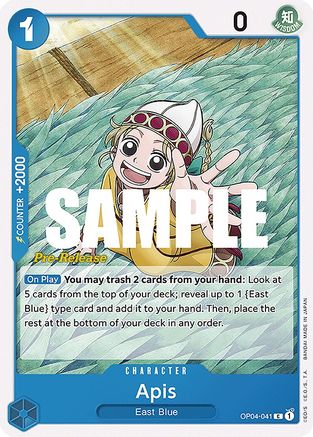 Apis (OP04-041) - Kingdoms of Intrigue Pre-Release Cards  [Common]