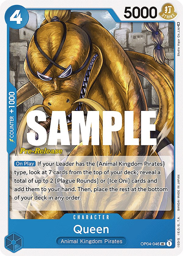 Queen (OP04-046) - Kingdoms of Intrigue Pre-Release Cards  [Uncommon]