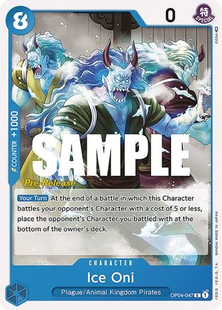 Ice Oni (OP04-047) - Kingdoms of Intrigue Pre-Release Cards  [Common]