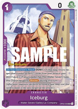 Iceburg (OP04-059) - Kingdoms of Intrigue Pre-Release Cards  [Uncommon]