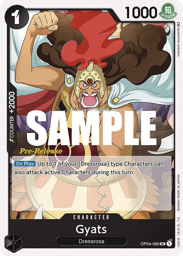 Gyats (OP04-080) - Kingdoms of Intrigue Pre-Release Cards  [Uncommon]