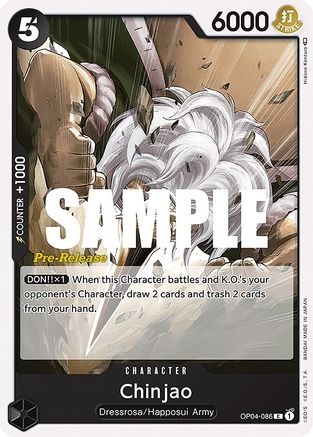 Chinjao (OP04-086) - Kingdoms of Intrigue Pre-Release Cards  [Common]