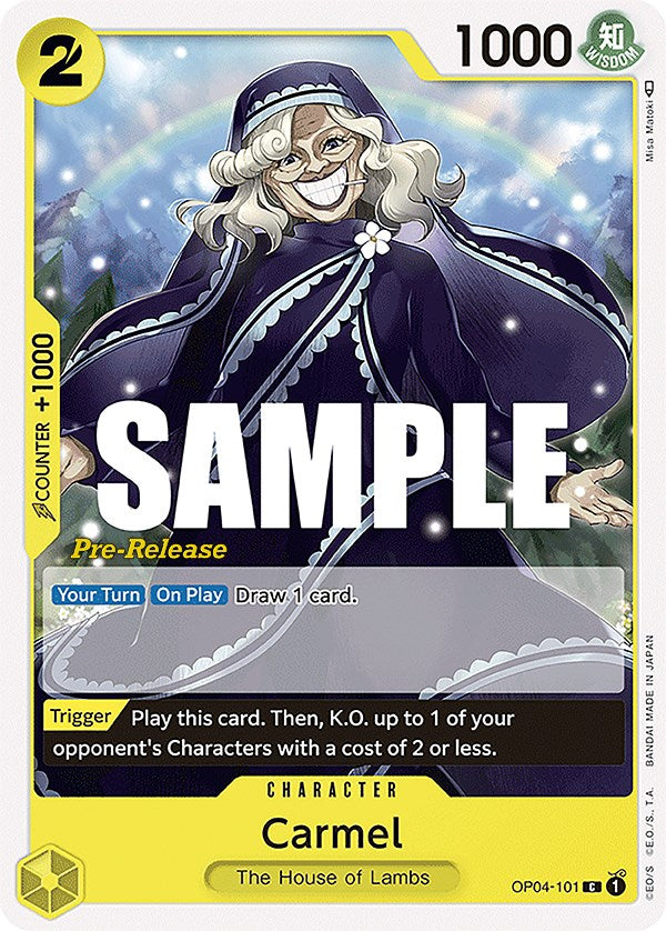 Carmel (OP04-101) - Kingdoms of Intrigue Pre-Release Cards  [Common]