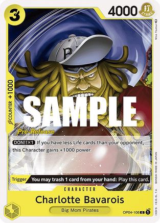Charlotte Bavarois (OP04-106) - Kingdoms of Intrigue Pre-Release Cards  [Common]