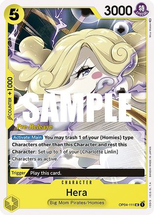 Hera (OP04-111) - Kingdoms of Intrigue Pre-Release Cards  [Uncommon]