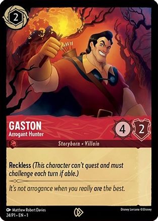 Gaston - Arrogant Hunter (24) - Disney Lorcana Promo Cards Cold Foil [Promo]