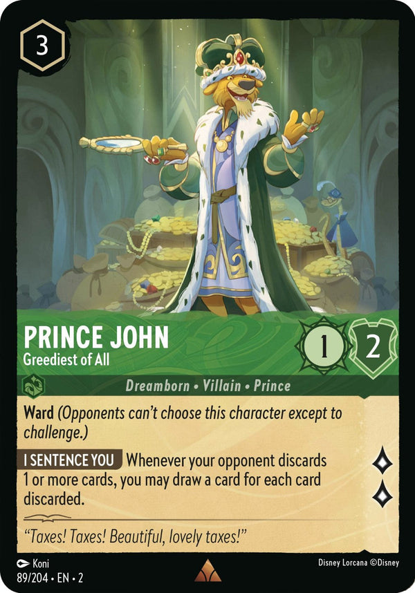 Prince John - Greediest of All (89/204) - Rise of the Floodborn  [Rare]