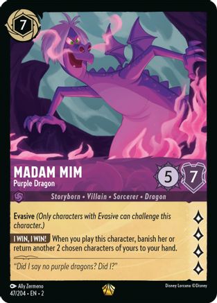 Madam Mim - Purple Dragon (47/204) - Rise of the Floodborn  [Legendary]